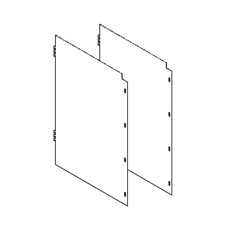 Two Emery Jensen 22-inch secure cage panels for fixing, shown in a close-up view with metal construction and locking features.