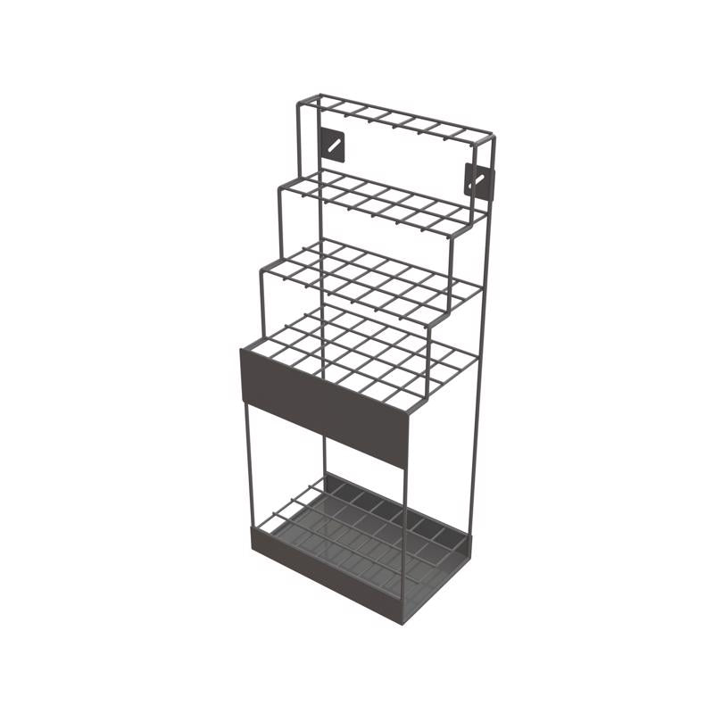 Emery Jensen shelf upright display fixture for retail organization, showcasing a sturdy vertical shelving unit.