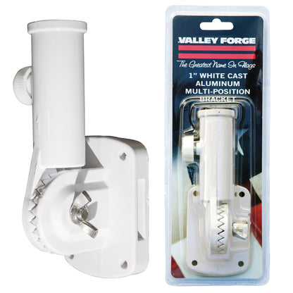 Emery Jensen adjustable flag bracket for flag accessories, featuring a versatile mounting clamp and adjustable arm for secure display.
