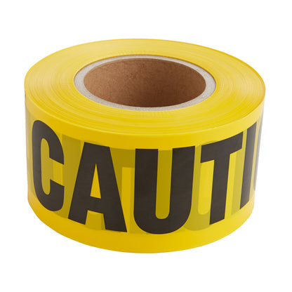 Emery Jensen caution tape, 3-inch by 1000-foot, pack of 8, durable flagging tape for safety and marking in construction or events.