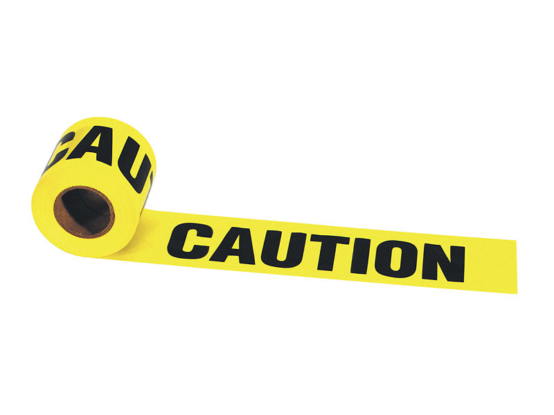 Emery Jensen caution tape 3" x 300' flagging tape in a pack of 8, used for safety marking and hazard warnings.