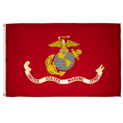 Emery Jensen 3x5-inch MRN CRPS military flag with embroidered lettering and vibrant colors on a fabric background.