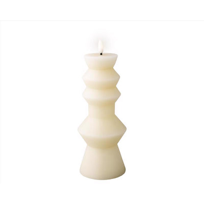Set of six Emery Jensen CMAS Candle LED flameless candles, 9-inch battery-operated candles for safe, ambient lighting.