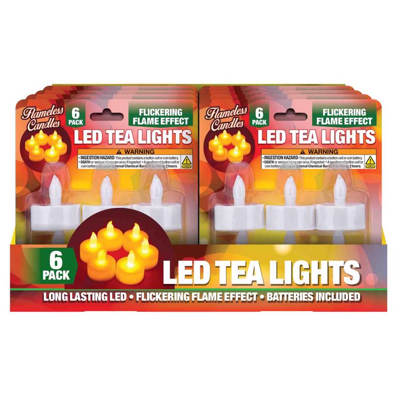 LED FLAMELESS TEA LGHTS - Pack of 12