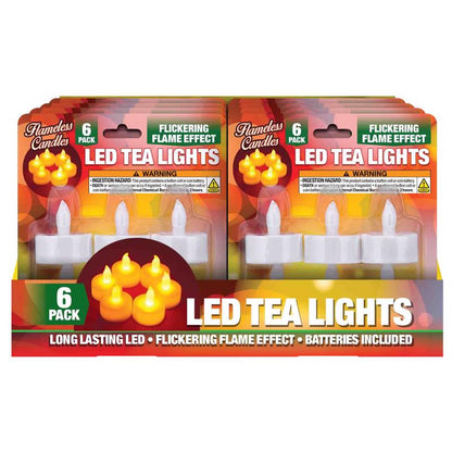 LED FLAMELESS TEA LGHTS - Pack of 12