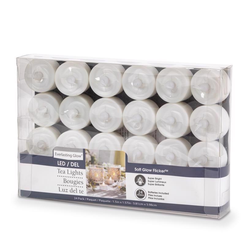 Emery Jensen tealight flameless candles with flickering flame effect, ideal for safe, cozy ambient lighting.