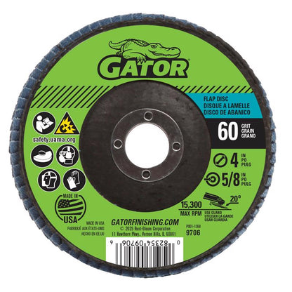 FLAP DISC 4"X5/8" 60GRIT