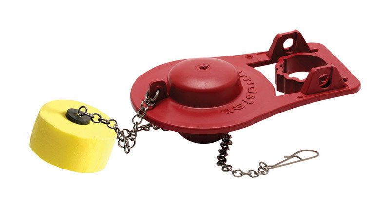 Emery Jensen adjustable flapper with float for toilet tanks, featuring a ball and seat disc for reliable flushing.
