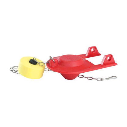 Emery Jensen toilet flapper with Korky toilet seat disc and ball valve, designed for reliable flushing and leak prevention.