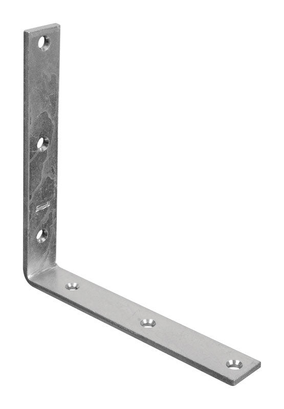 Emery Jensen flat corner iron brace ZN8X1-1/4" for woodworking and framing, shown in a natural metal finish for sturdy support.