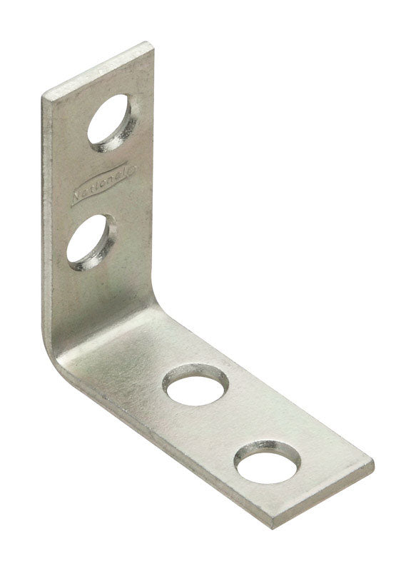 Emery Jensen flat corner iron, ZN1-1/2x5/8 inch, sturdy metal brace for framing and corner reinforcement.