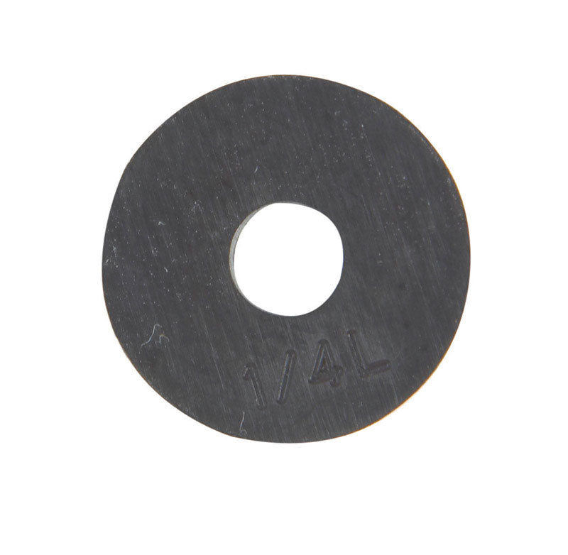 Set of five Emery Jensen flat washers for 1/4L faucet, durable rubber seal for plumbing and faucet fittings.