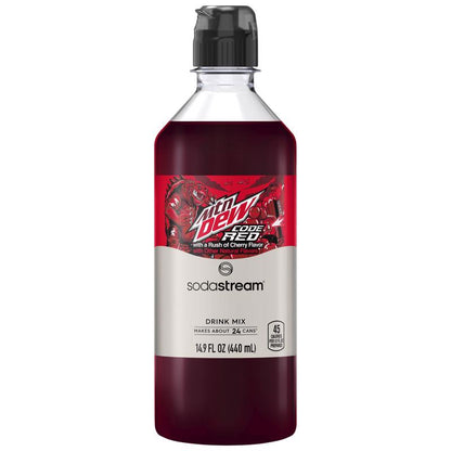 Emery Jensen DRNK MIX MUNT RED flavor in a 440ml bottle, part of the Flavors & Mixes collection, showcasing vibrant red liquid.
