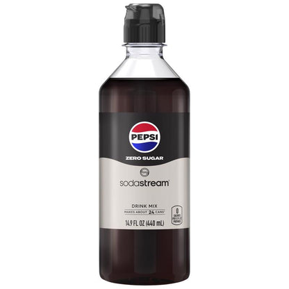 Emery Jensen Zero Pepsi soda mix flavor in a clear container with colorful label, designed for making flavorful soda drinks.