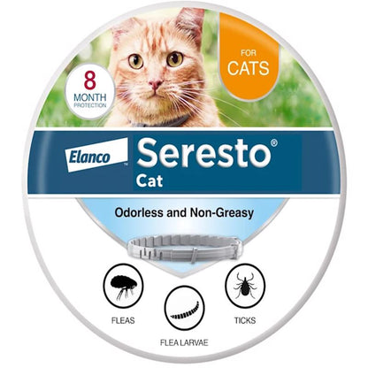 Emery Jensen flea and tick collar for cats, adjustable collar with protective band to ward off fleas and ticks.