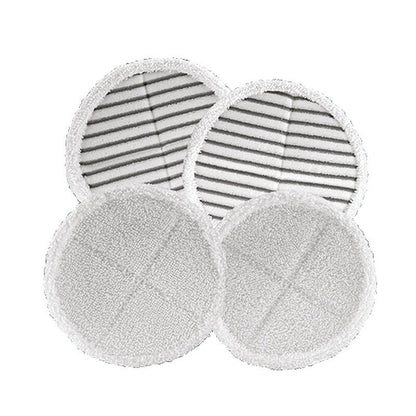Emery Jensen Clean Pad SpinWave 4-pack floor care accessories for effective cleaning of hardwood and tile floors.