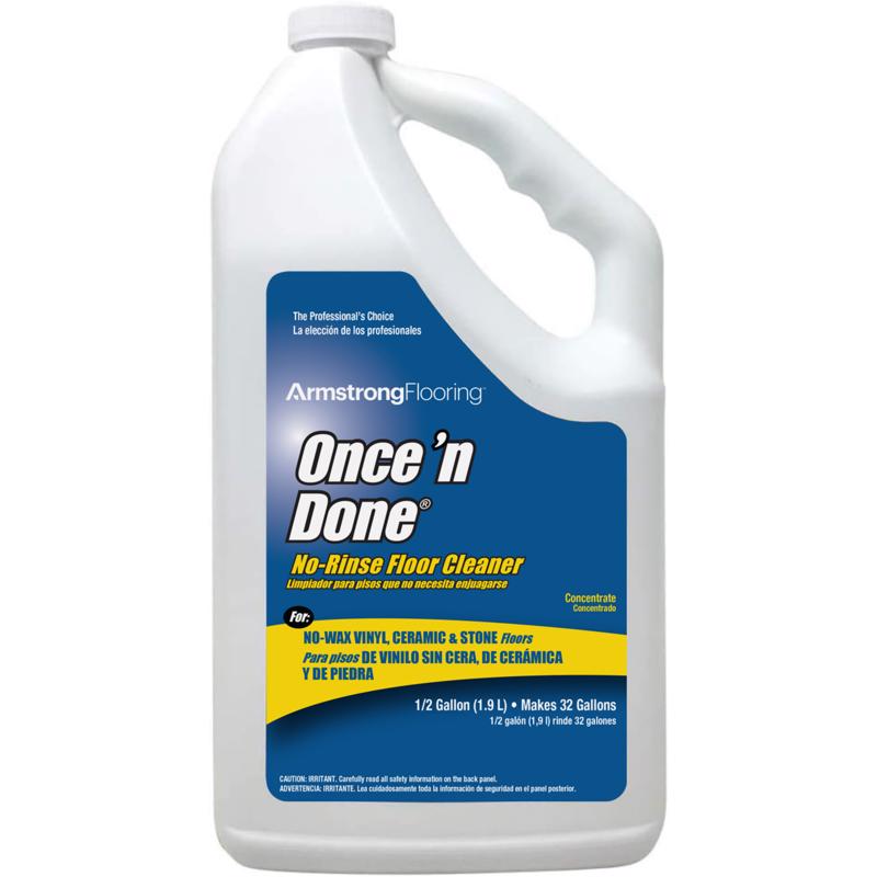 Emery Jensen CLEANR FLR Once&done 64oz floor cleaner bottle for hardwood and tile surfaces.