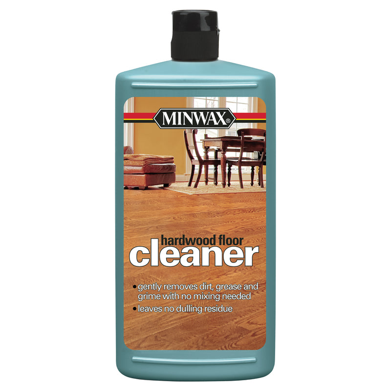 Emery Jensen CLEANR Hardwood Floor Cleaner 32oz bottle, designed for cleaning and maintaining hardwood floors.