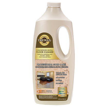 Emery Jensen CLEANR Neutral TRWX floor cleaner in a 32oz bottle, suitable for cleaning various flooring surfaces.