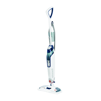 Emery Jensen STM MOP BGLS WHT floor steamer and scrubber in white, with a sleek design for efficient cleaning.