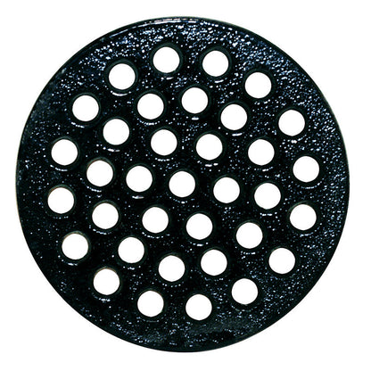 Emery Jensen floor drain strainer cover, 4-3/8 inches, designed for floor trap protection in commercial or residential settings.
