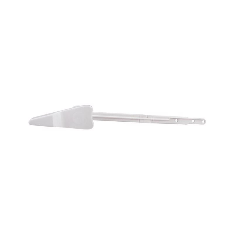 Plastic flush lever by Emery Jensen, shown in a clean design suitable for bathroom toilet tanks.