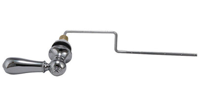Chrome flush lever for toilet tank, Emery Jensen Tank Lever Deco Chrome, decorative bathroom fixture with sleek chrome finish.