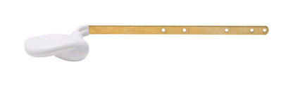 Emery Jensen white Euro tank lever for flush toilet, featuring a sleek, modern design with a durable metal handle.