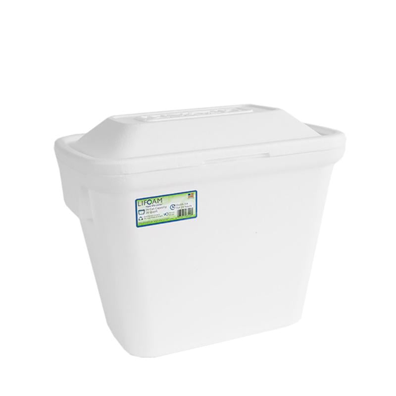 Emery Jensen COOLR Styrofoam 24-can foam cooler, pack of 12, lightweight insulated cooler for beverages and outdoor use