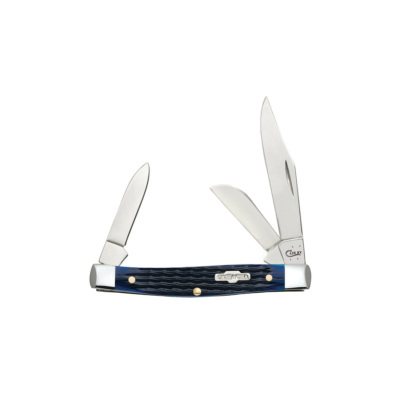 Emery Jensen pocket knife with red grip and stainless steel blade, folding design, compact and versatile for everyday carry.