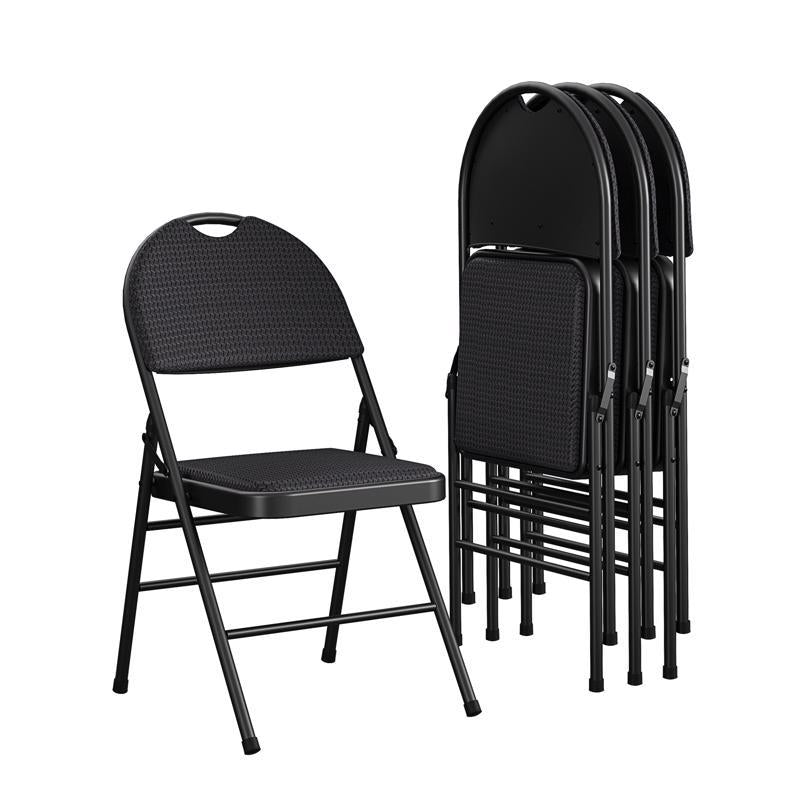 FOLD CHAIR FAB BK 33.3"h