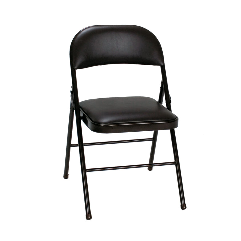 FOLDNG CHAIR VNYL BLK - Pack of 4