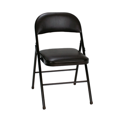 FOLDNG CHAIR VNYL BLK - Pack of 4