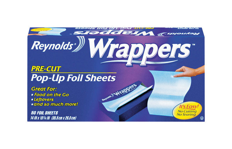 Emery Jensen foil food wrap, 14x10.25 inches, 50-count roll, ideal for wrapping and storing food items.