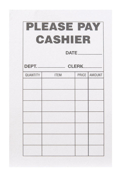 Generic Please Pay forms and envelopes by Emery Jensen, with payment and mailing options visible in the image.