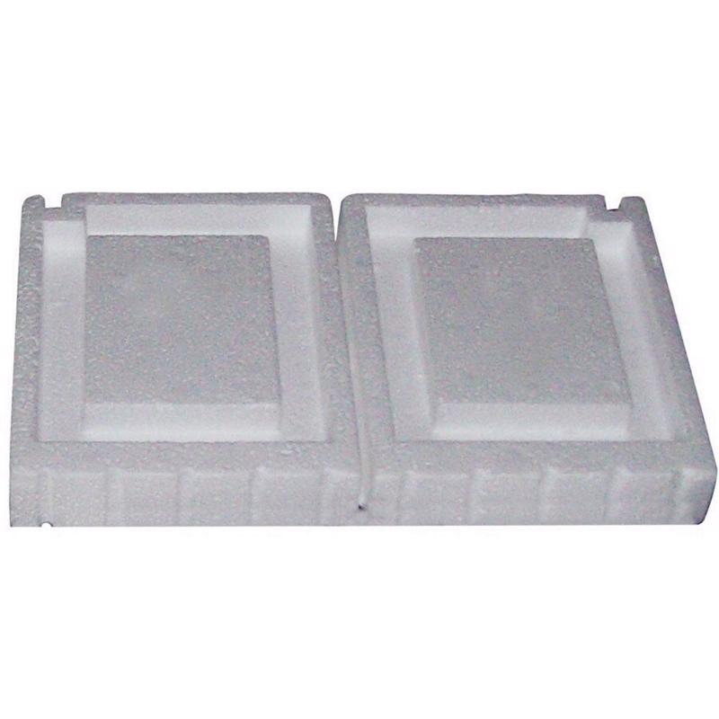 White Emery Jensen foundation vent, 5.50-inch vent with vent slats, for foundation ventilation and moisture control.