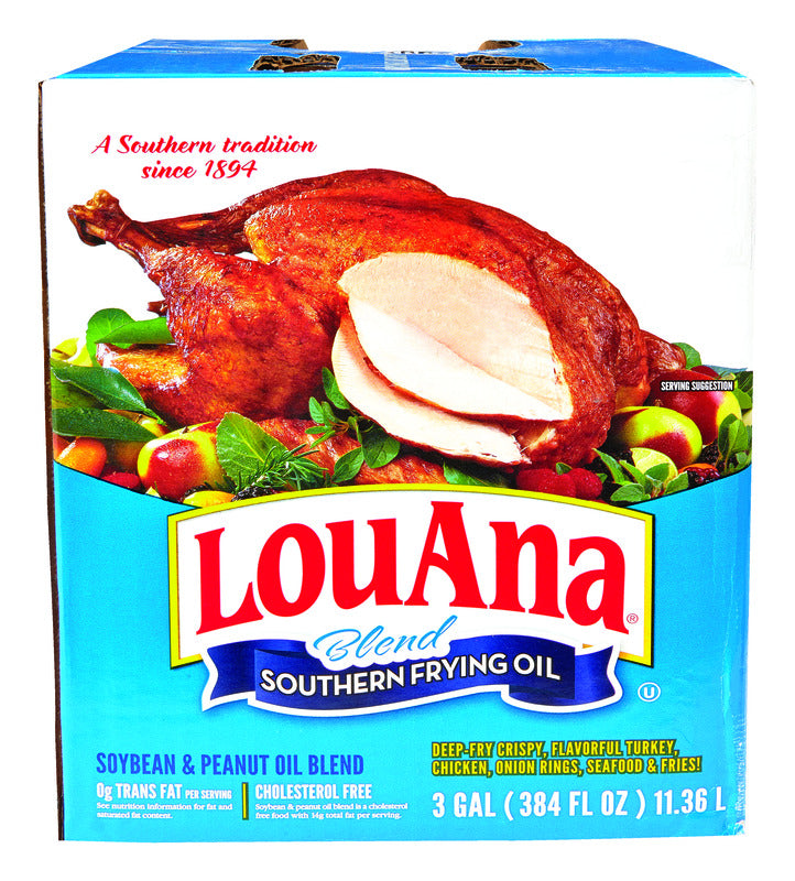 Emery Jensen Southern 3G frying oil in a container, used for deep frying and cooking in commercial kitchens.