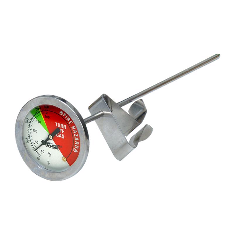 Emery Jensen SS Fry Thermometer, 5-inch stainless steel fryer part for accurate oil temperature measurement