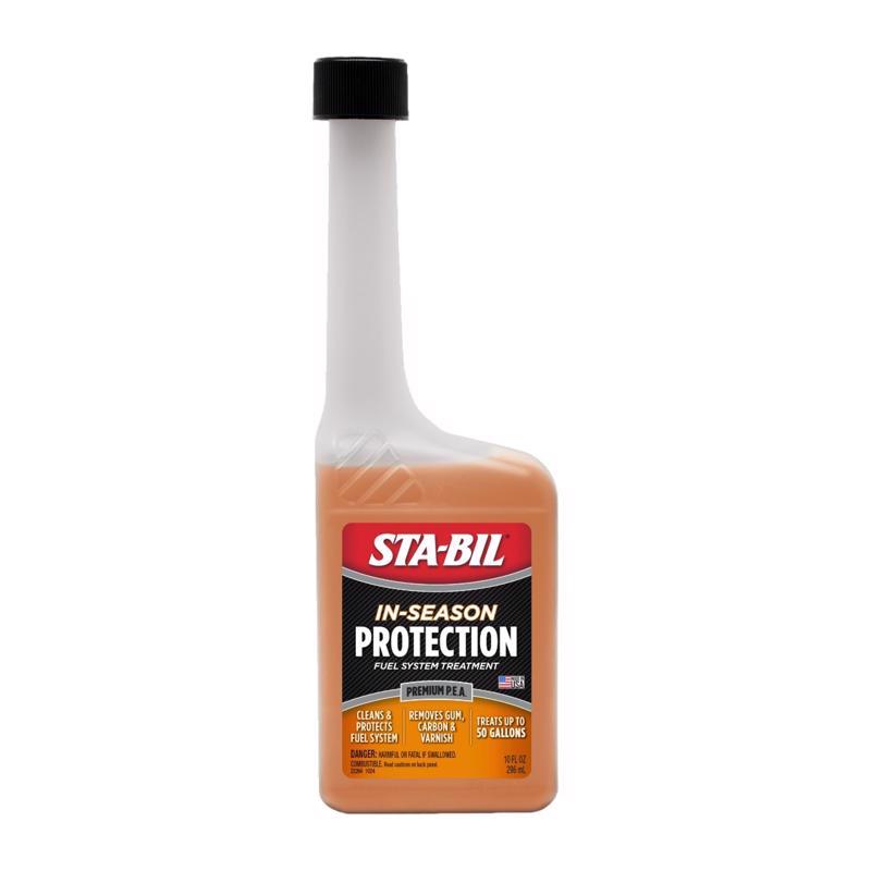 Emery Jensen ethanol treatment fuel injector cleaner in a 10-ounce bottle, designed to improve engine performance and fuel efficiency.