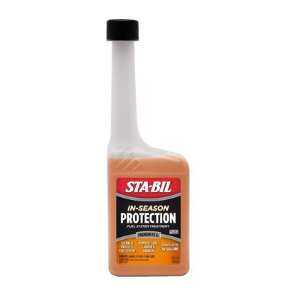Emery Jensen ethanol treatment fuel injector cleaner in a 10-ounce bottle, designed to improve engine performance and fuel efficiency.