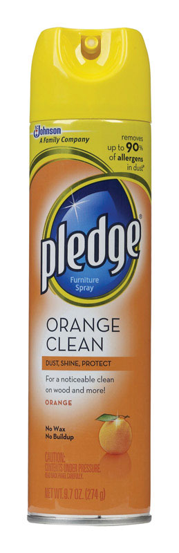 Emery Jensen Pledge Furniture Polish Aerosol 9.7oz, pack of 6, for cleaning and shining wood furniture surfaces.