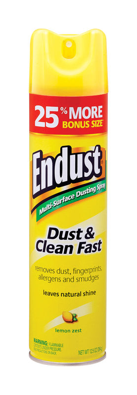 Emery Jensen POLISH ENDUST LEM furniture polish aerosol in 12.5oz can, designed to clean and shine wood furniture surfaces.