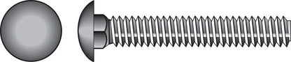 Galvanized carriage screw by Emery Jensen, 1/2 inch by 3 1/2 inches, shown in a close-up image.