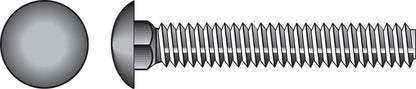 Galvanized carriage screw by Emery Jensen, 1/2 inch by 4 1/2 inch, showing the threaded metal screw for heavy-duty fastening