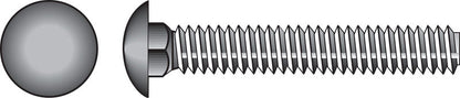 Galvanized carriage screw 1/2x8 inches by Emery Jensen, showing the threaded metal screw with a flat head for construction use.