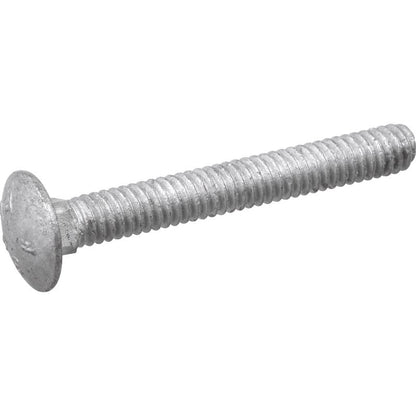 Galvanized carriage screw 1/4x3 inches by Emery Jensen, showing a shiny metal screw with a flat head and threaded body.