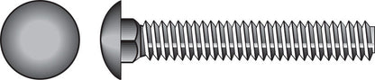 Galvanized carriage screw 3/8x2 inches from Emery Jensen, shown in natural setting with shiny metal finish