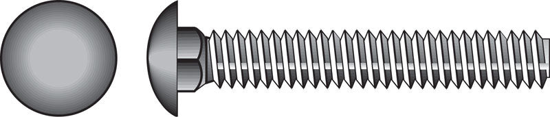 Galvanized carriage screw 3/8x3 inches by Emery Jensen, showing the shiny metal finish and threaded shank for heavy-duty fastening.