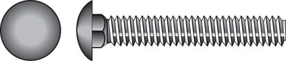 Galvanized carriage screw 3/8x7 inches by Emery Jensen, showing the shiny metal surface and threaded shaft.