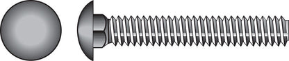 Galvanized carriage screw 5/16x2 inches by Emery Jensen, showing the shiny metal finish and threaded shaft for construction use.